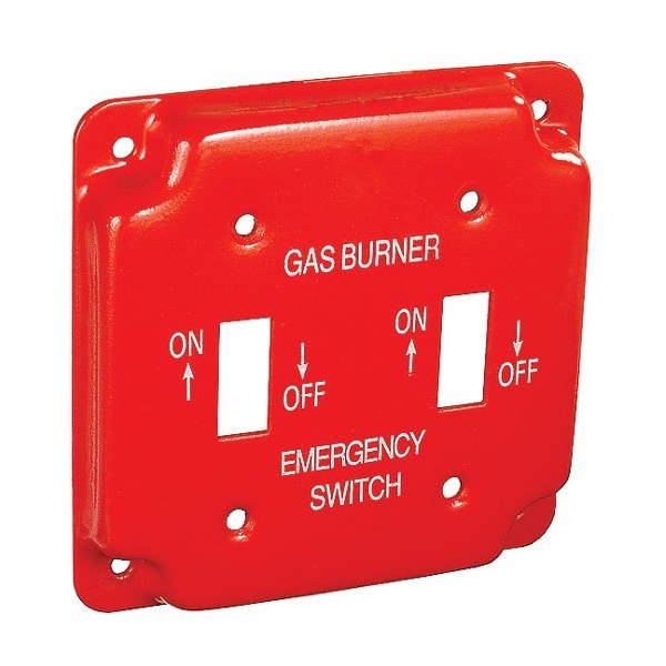 Southwire Electrical Box Cover, Square, Galvanized Steel, Toggle and Raised Cover BP-1936 - main